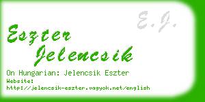 eszter jelencsik business card